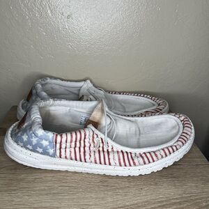 Hey Dude Wally Funk Americana Stars American Flag Men’s Size 13